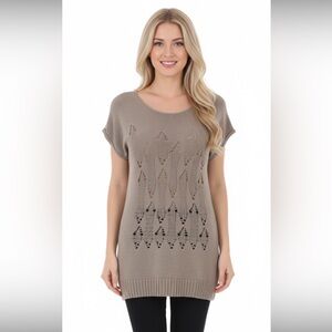 Bebe open knit sweater tunic/dress size medium